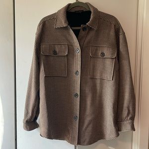 Anthropologie Houndstooth Shacket
